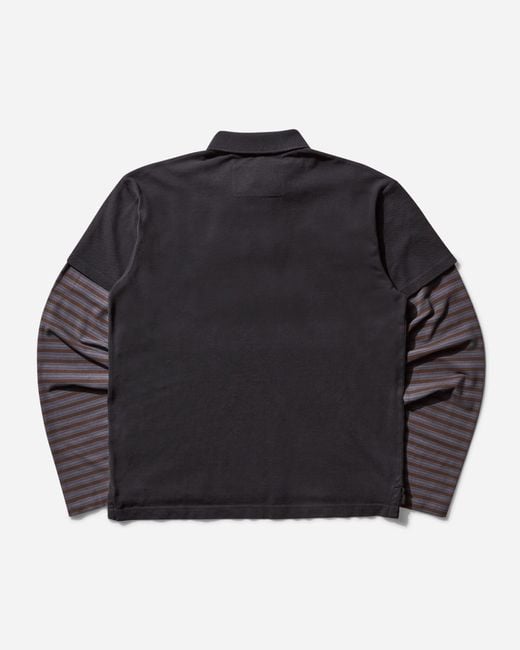 ERL Men S Double Sleeve Polo T-shirt in Black for Men | Lyst