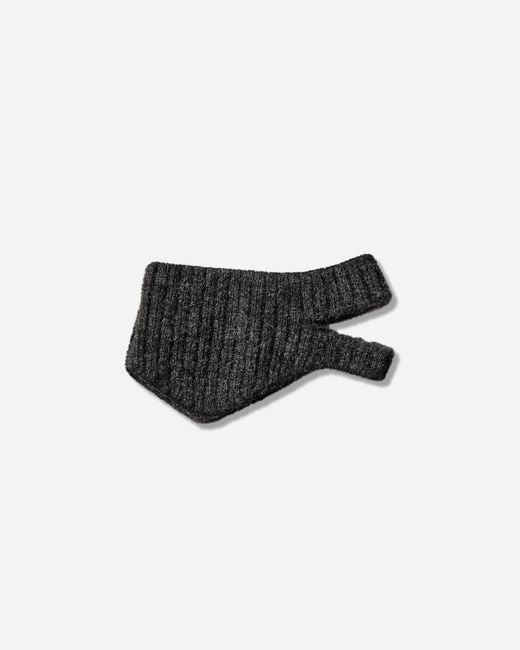 Roa Black Hawk Wool Knit Ear Warmer Graphite for men