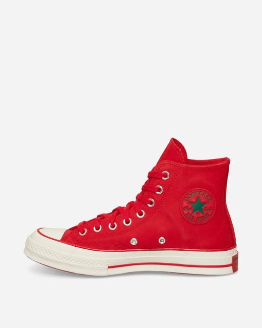 Converse Red Shai Chuck 70 Nubuck Leather Sneakers University for men