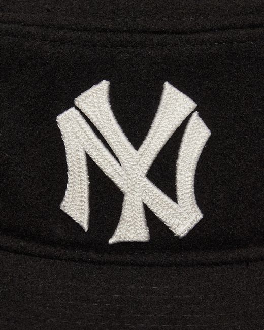 KTZ Black New York Yankees Mlb Cooperstown Pin Pillbox Adjustable Cap for men