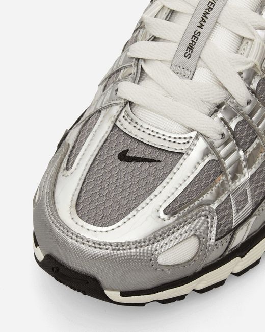 Nike White P-6000 Sneakers Metallic Sail for men