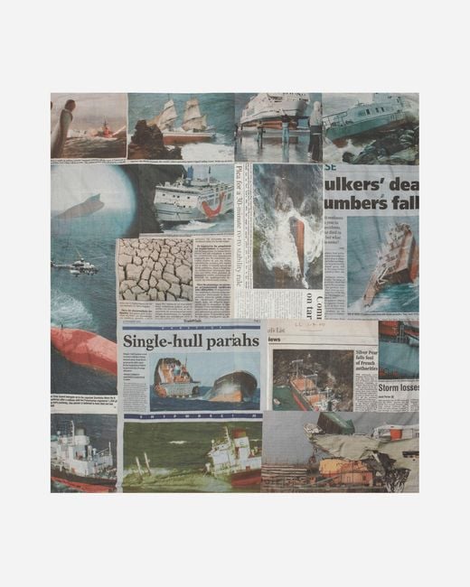 Serapis Gray Newspaper Cut Bedsheets for men