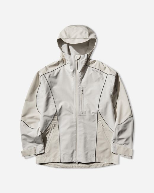Adidas Gray Men S Consortium Shell Jacket Chalk for men