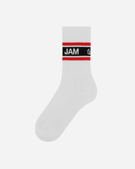SLAM JAM White 3-Pack Logo Jacquard Socks for men