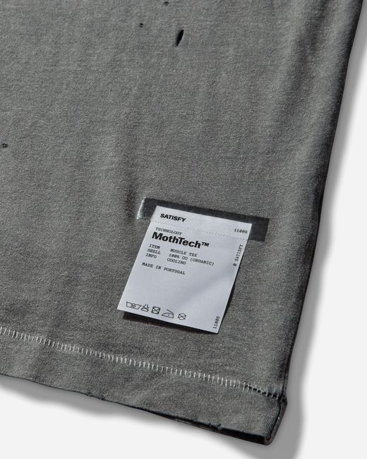 Satisfy Gray Men S Mothtech Muscle Tee Faded for men