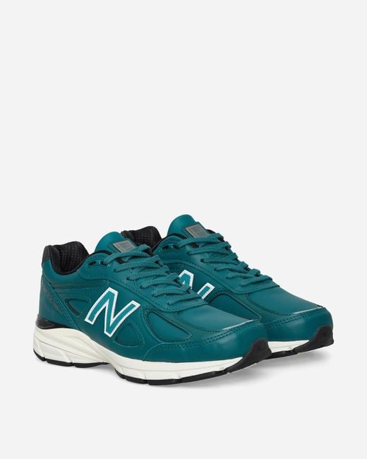 New Balance Green Made In Usa 990v4 Sneakers Teal for men