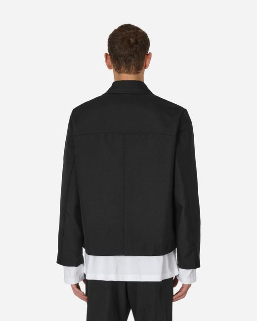 Song For The Mute Black Patch Pocket Crop Jacket for men