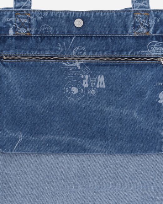 Carhartt Blue Stamp Tote Bag Bleached for men