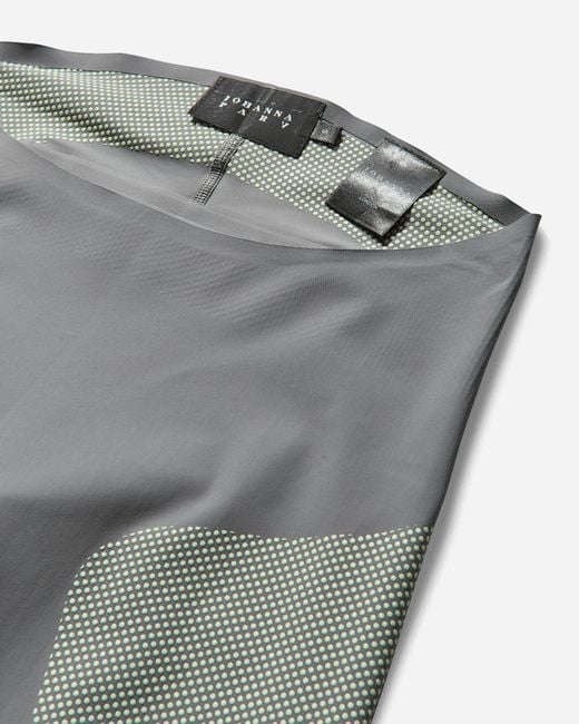 JOHANNA Paris Gray Women S Lycra Capris / Lime Cream