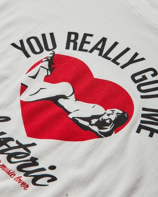Hysteric Glamour White Women S Music Lover T-shirt