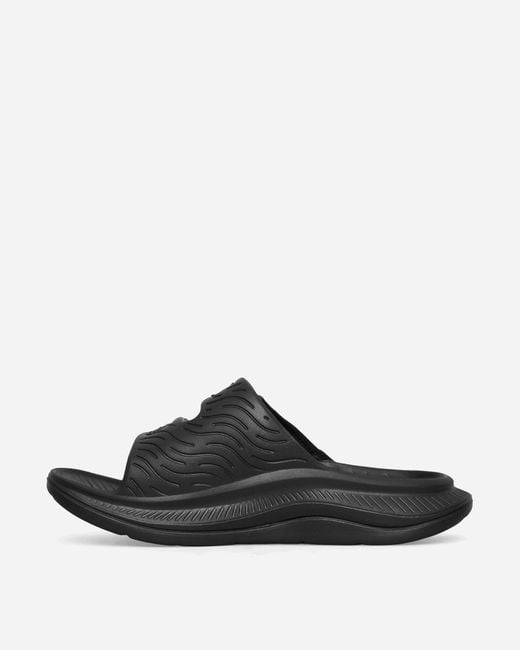 Hoka One One Wtaps Ora Luxe Slides Jet in Black for Men | Lyst Hoka One One Wtaps Ora Luxe Slides Jet in Black for Men | Lyst