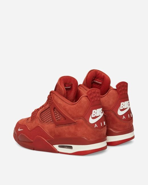 Nike Red Nigel Sylvester Air Jordan 4 Sneakers Brick By Brick for men