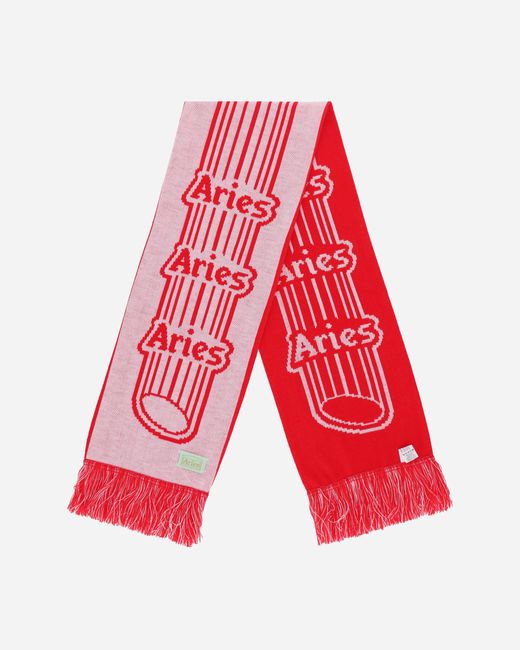 Aries Red Column Scarf for men