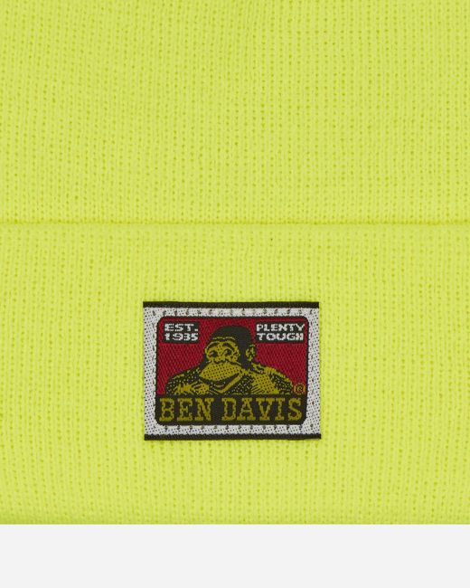 Ben Davis Work Clothes Yellow Logo Beanie Safety for men
