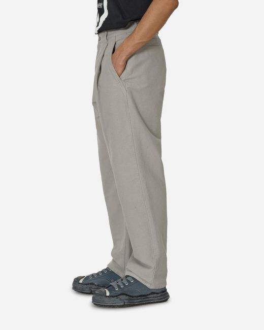 Cav Empt Gray Brushed Soft Cotton One Tuck Pants for men
