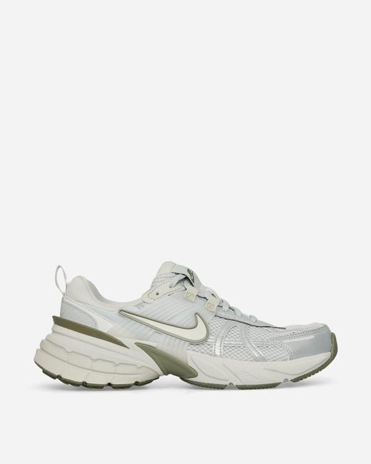 Nike White S V2K Run Sneakers Photon Dust Summit Light Army