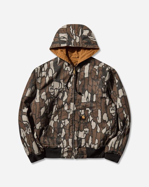 Carhartt Brown Men S Og Active Jacket 50th Anniversary Edition Canvas Hamilton / Camo Trebark for men