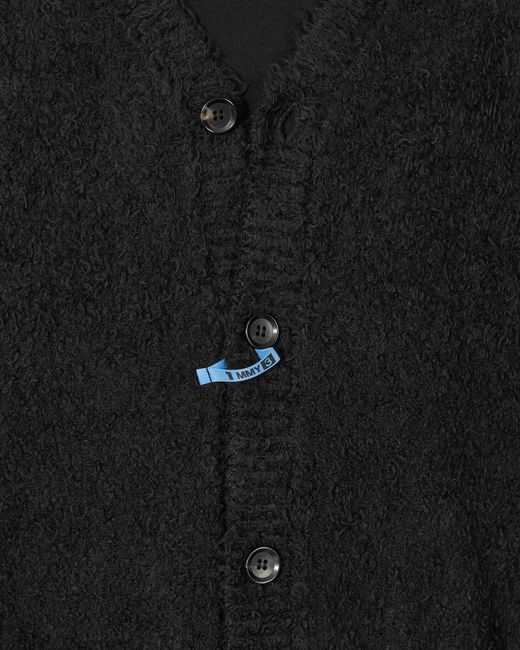 Maison Mihara Yasuhiro Black Cotton Brushed Knit Cardigan for men