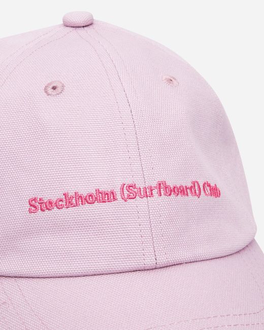 Stockholm Surfboard Club Pink Embroidered Logo Cap Leaf for men