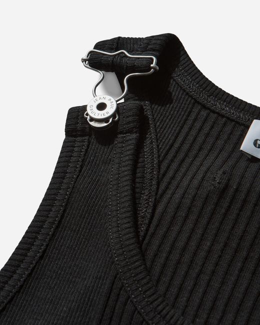 Jean Paul Gaultier Black Women S Overall Buckles Ribbed Tank Top