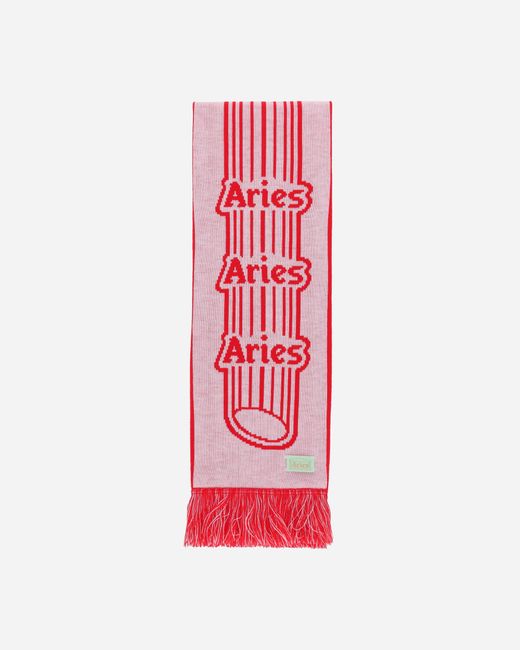 Aries Red Column Scarf for men