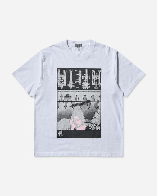 Cav Empt Blue Men S Universal Alienation T-shirt for men