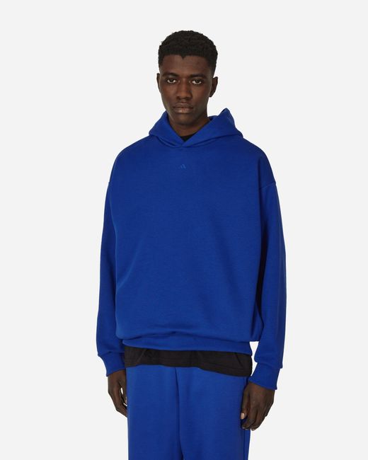 Adidas Blue Basketball Hooded Sweatshirt Lucid for men