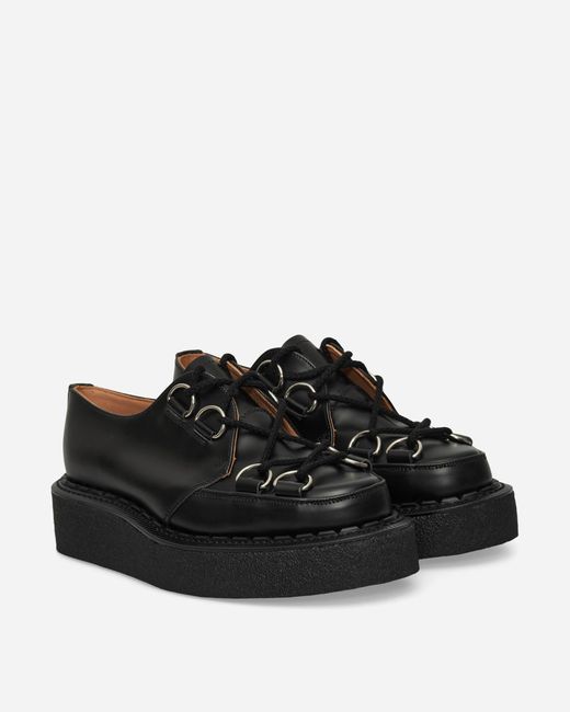 George Cox Black Tie-Down Skipton Creepers for men