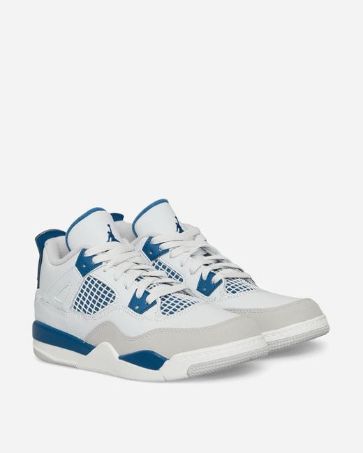 Nike Air Jordan 4 Retro (ps) Sneakers Off White / Military Blue for men