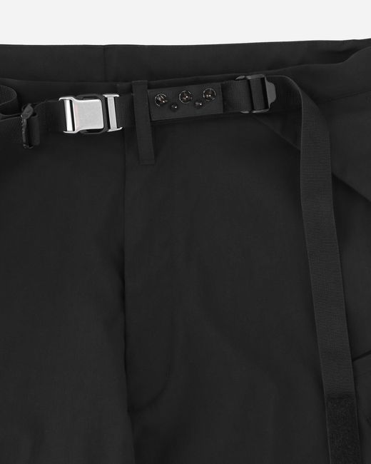 Acronym Black Nylon Stretch Cargo Trousers for men