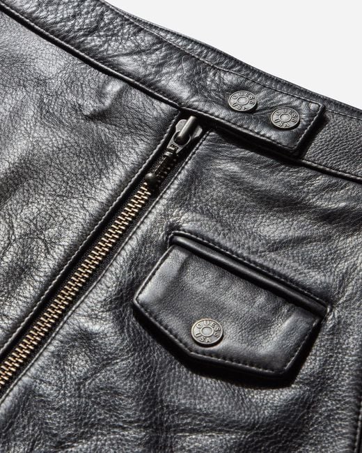 Guess Black S Vintage Leather Skirt Jet