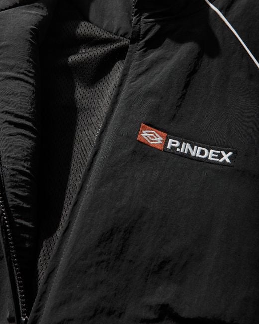 Protocol Index Black Exaggerated Shoulder Track Jacket for men