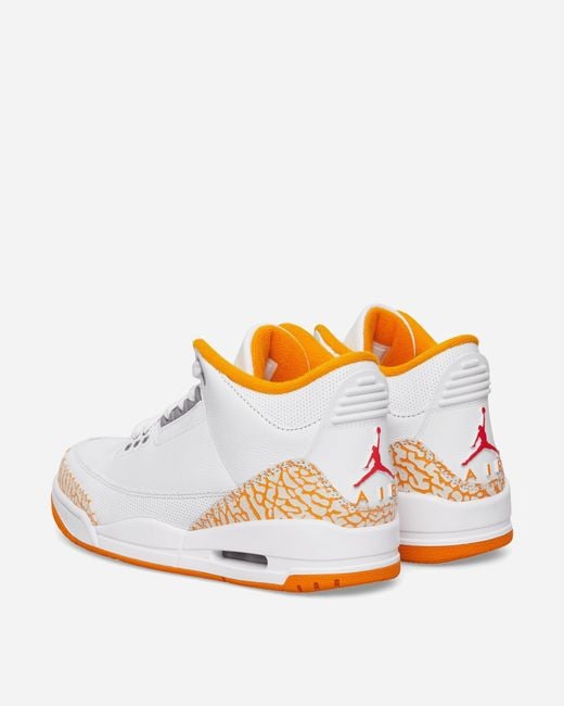 Nike White S Air Jordan 3 Retro Sneakers Peel