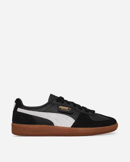 PUMA Palermo Leather Sneakers / Feather Gray / Gum in Black for Men