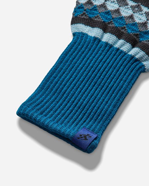 Asics Blue Novalis Aquifolia Knit Gloves Anchor Grey / Sky for men