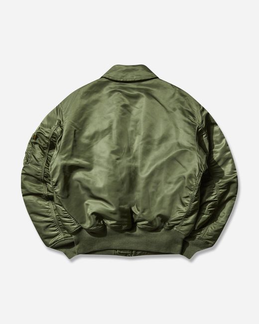 Alpha Industries Green S Cwu-45 Heritage Bomber Jacket Sage for men