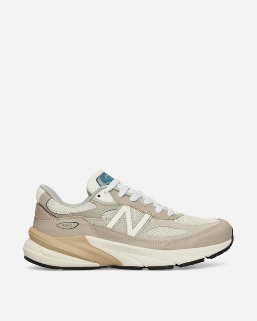 New Balance Men's White Made In Usa 990v6 Sneakers Light Mushroom