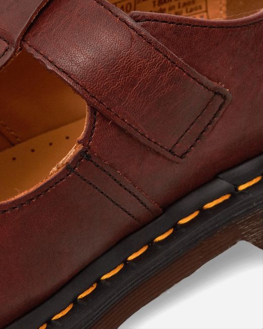 Dr. Martens Brown T-Bar Shoes Whiskey for men