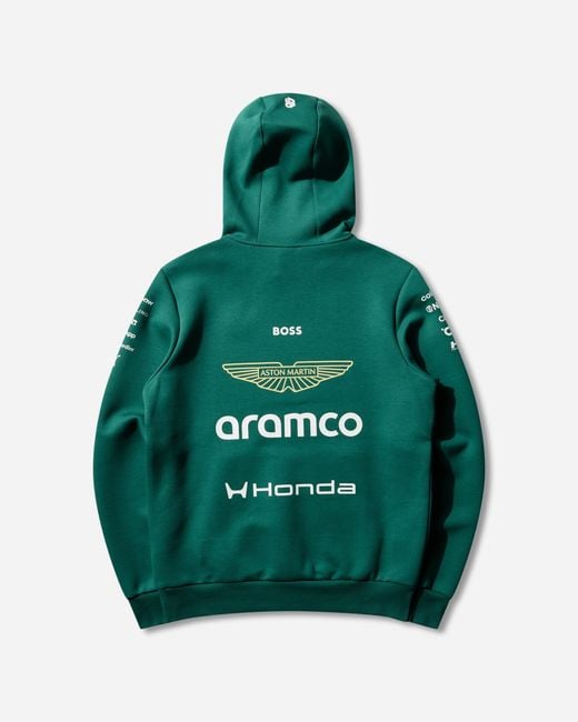 PUMA Green Aston Martin Aramco F1 Team Replica Hoodie Lux for men