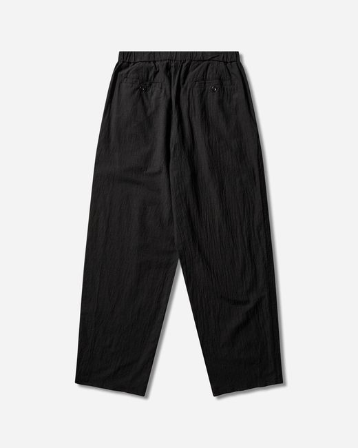 Undercover Black S Linen-Ramie Blend Cotton Easy Pants for men