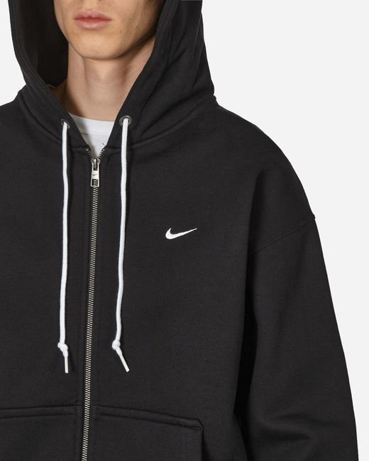 Nike Solo Swoosh Full-zip Hooded Sweatshirt Black for men