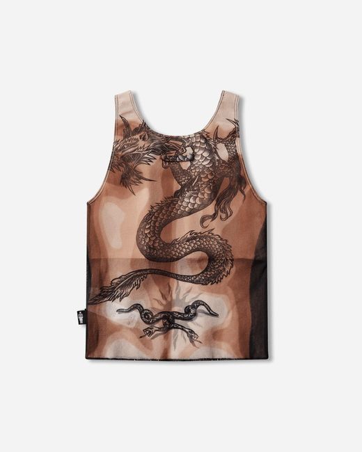 Jean Paul Gaultier Brown Women S Re-edition Safe Sex Tattoo Top Black
