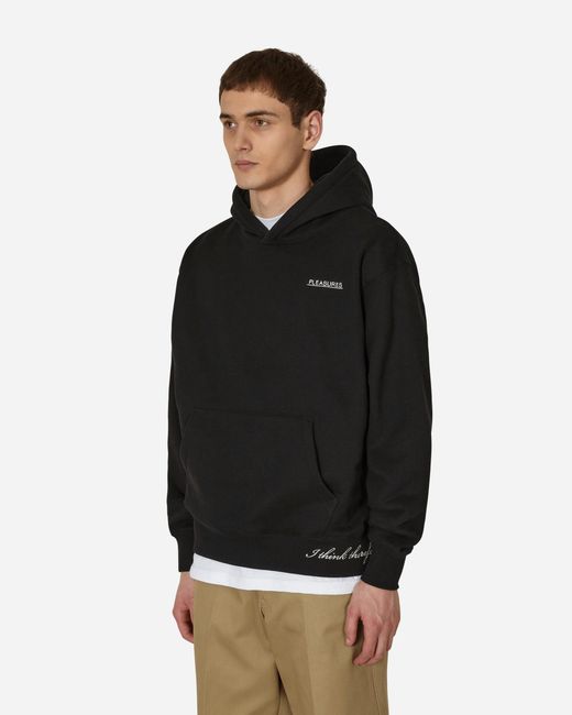 Pleasures Black Discourse Hooded Sweatshirt for men