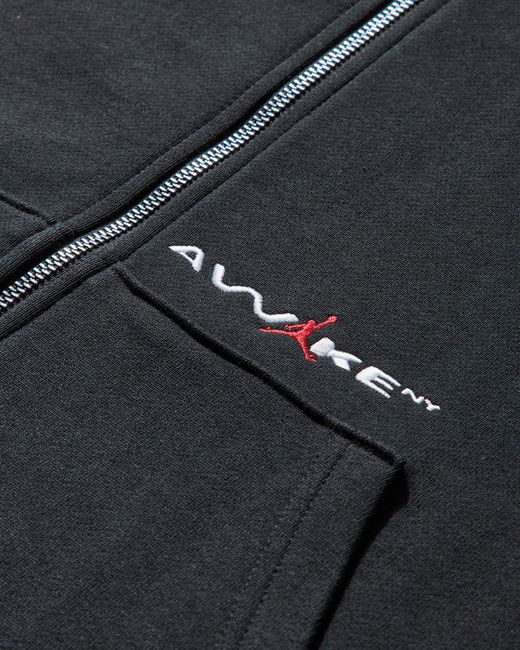 Nike Black Men S Awake Ny Full-zip Fleece Hoodie / University Red for men