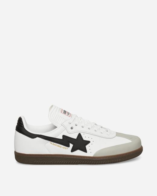 Adidas White Bape Samba Sneakers Cloud / Core Black for men