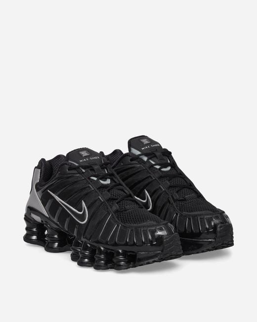 Nike Black Women S Shox Tl Sneakers / Metallic Silver