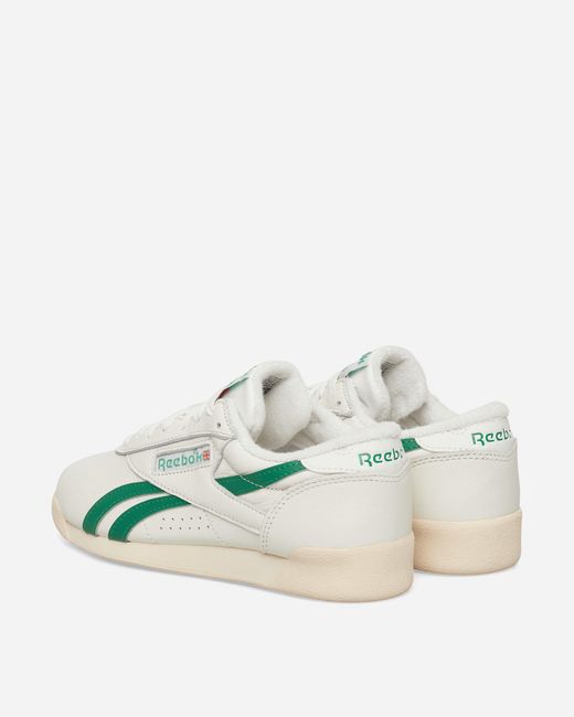 Reebok Green S Freestyle Low Sneakers Chalk Glen Paper