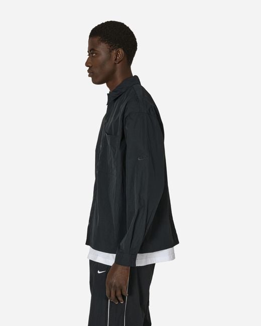 Nike Black Tech Pack Woven Longsleeve Shirt for men