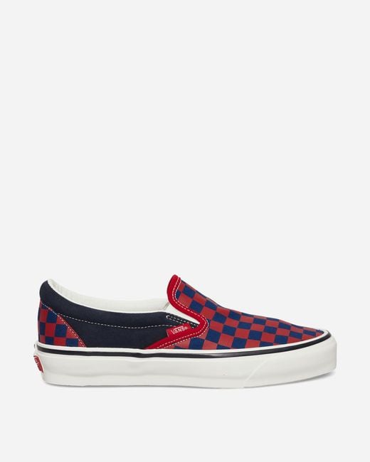 Vans Blue Classic Slip-On Reissue 98 Sneakers Checkerboard for men
