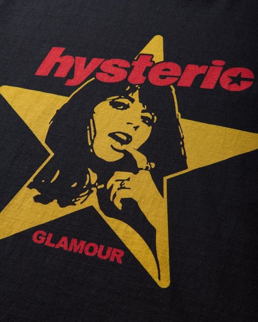 Hysteric Glamour Black S Hysteric Star T-Shirt for men